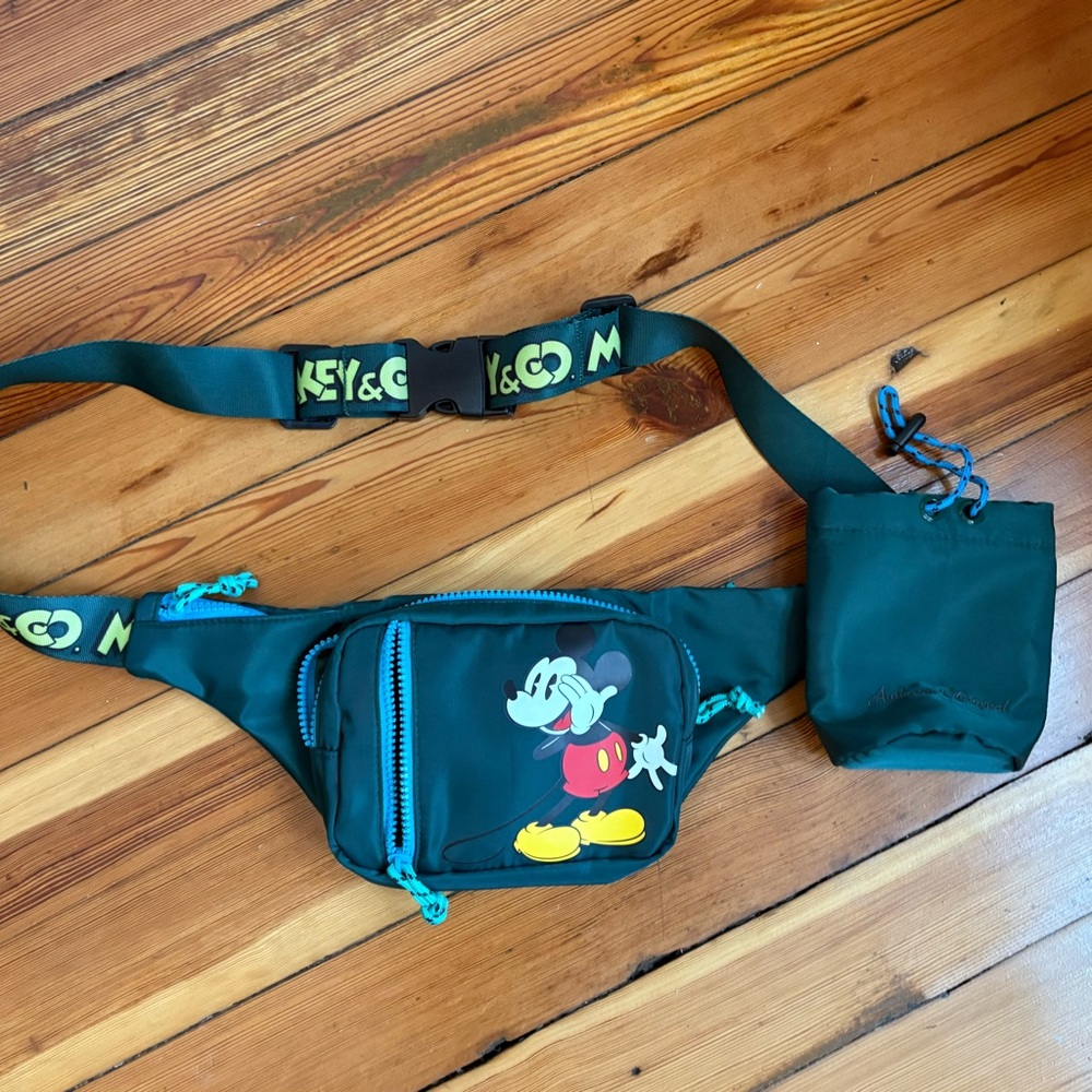 Walt Disney World Parks Mickey & Co hip Fanny pack bag with bottle holder